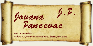 Jovana Pančevac vizit kartica